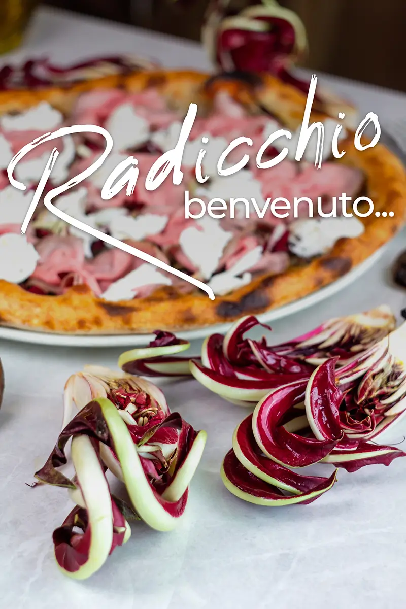 Puglia d pizza con radicchio di treviso