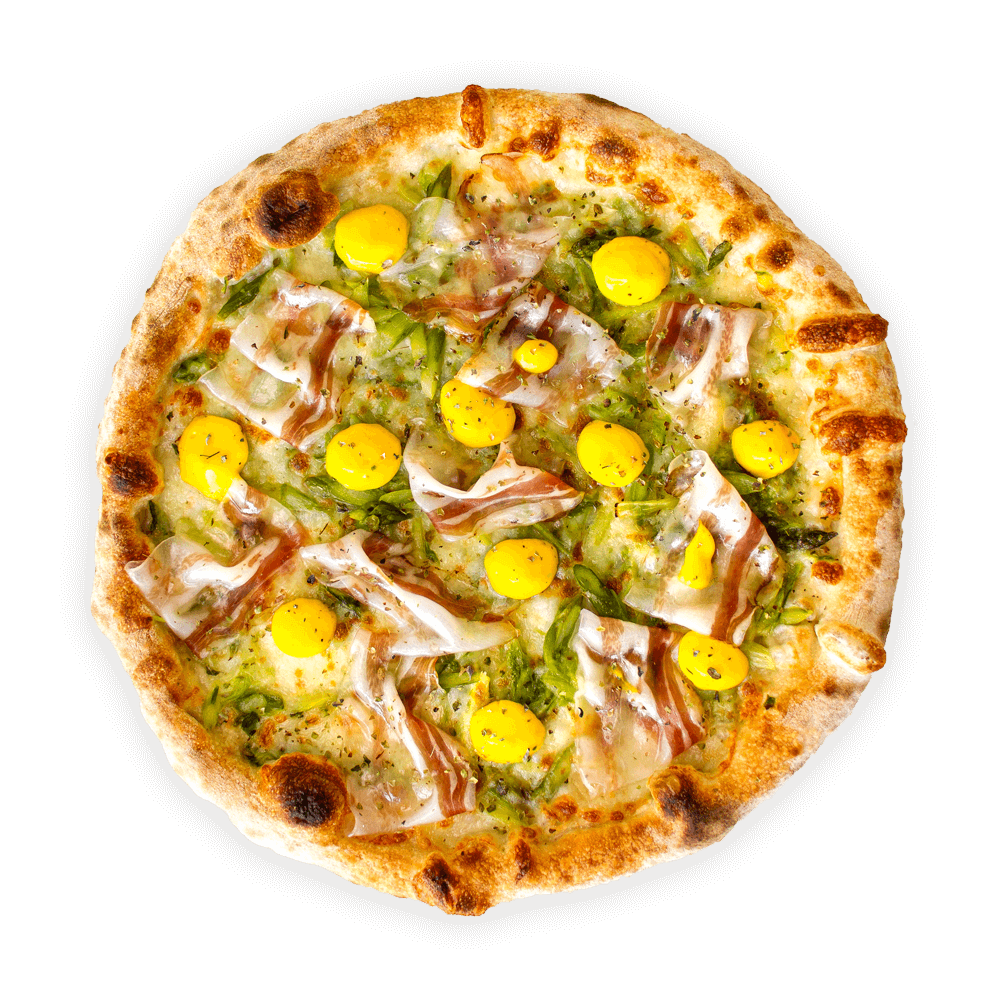 pizza con asparagi