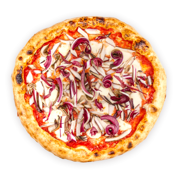 pizza con radicchio