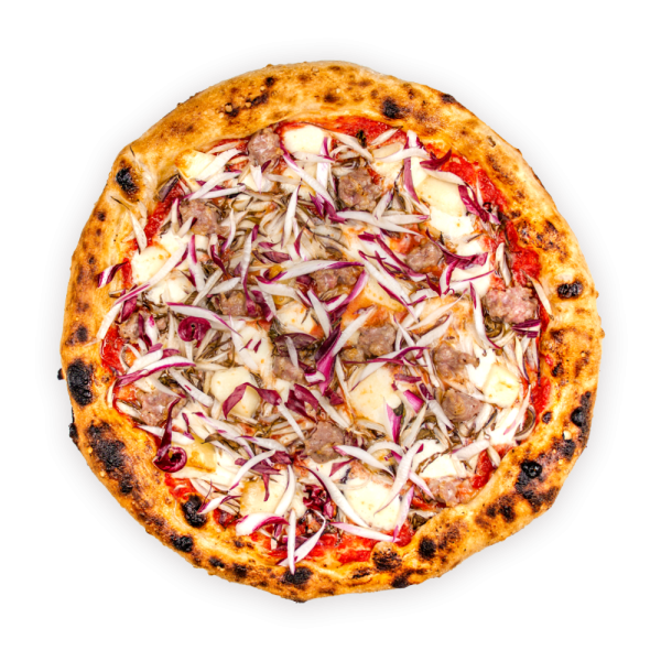 pizza radicchio_salsiccia taleggio